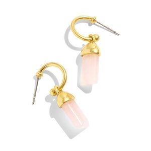 ✨ Madewell Stone Collection Drop Earrings, Rose Quartz